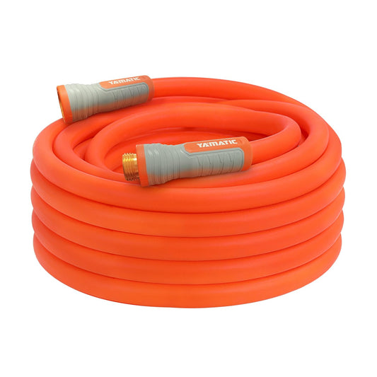 YAMATIC Heavy Duty Garden Hose 5/8 in x 50 ft with Swivel Fitting, Super Flexible Water Hose, All-weather, Lightweight, Burst 600 PSI