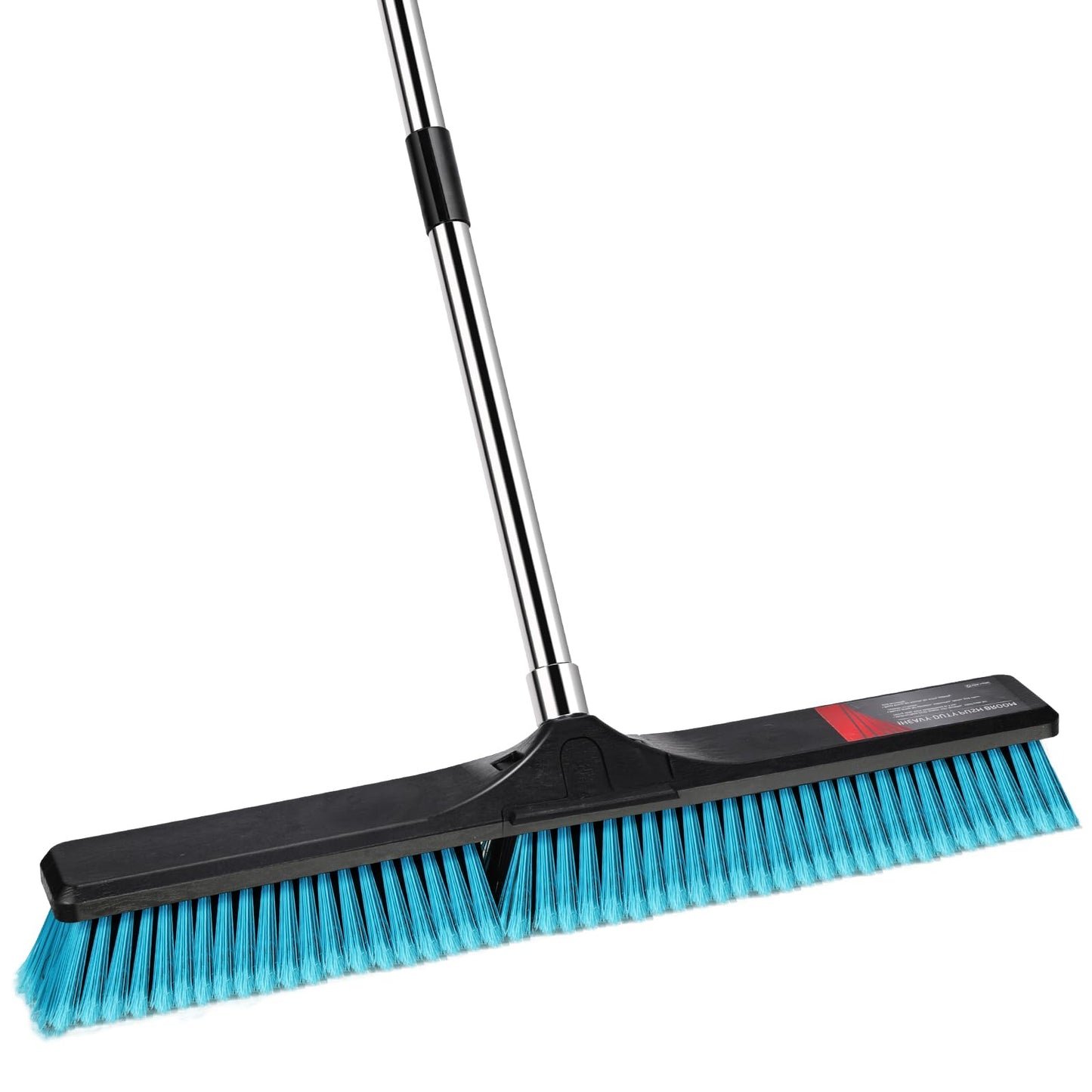 24" Push Broom Outdoor Heavy Duty, Commercial Push Broom for Cleaning with 55" Long Handle and Stiff Bristles, Large Shop Broom for Driveway Garage Yard Patio Warehouse Concrete Floor Cleaning