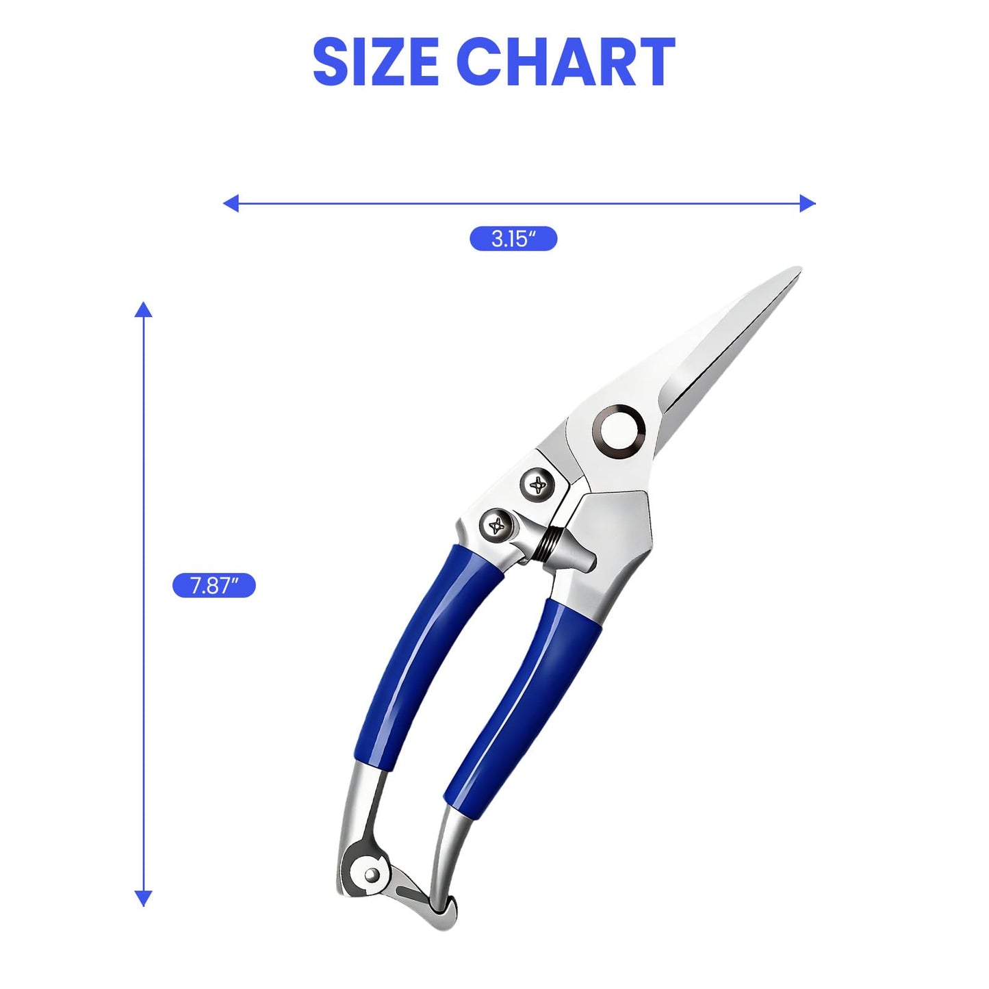 Garvee 2 Pack Pruning Shears for Gardening, Trimming Scissors Set Garden Shears Branch Cutter Garden Bypass Lopper and Tree Trimmer Tree Pruner Garden Shears for Gardening