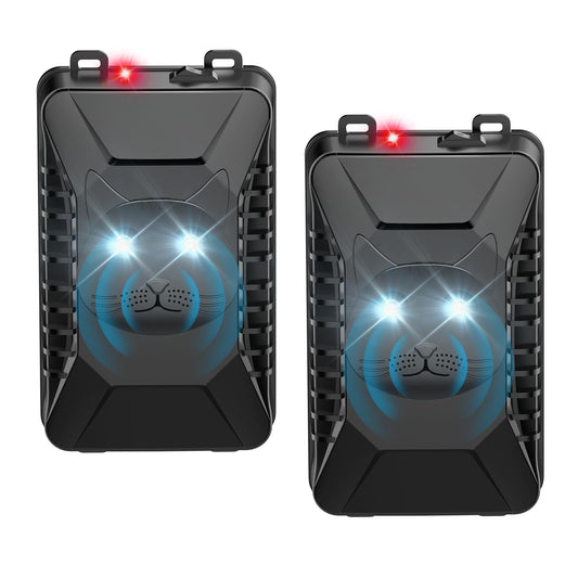 BORHOOD Ultrasonic Rodent Repellent, 2 Pack Plug-in Mouse Rat Pest Bat Squirrels Repellent for Car with Battery Powered Under Hood, Keep Mice Out of Cars Engines, Indoor, Garage, Storage Room-Black