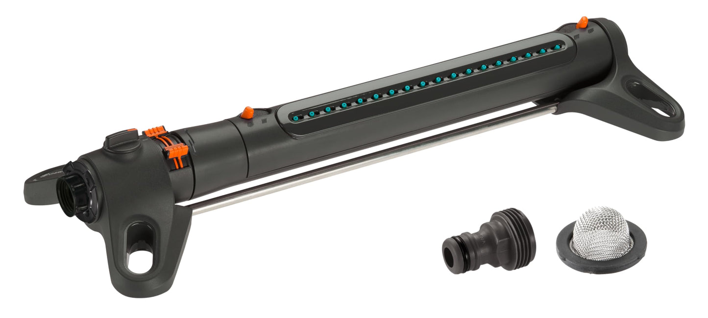 GARDENA 20570 | Up to 3800 sq ft - AquaZoom Adjustable Oscillating Yard Sprinkler, for Watering Large Area Lawn and Garden. Aquazoom Outdoor oscillating Sprinkler has Wide Heavy Duty Base.