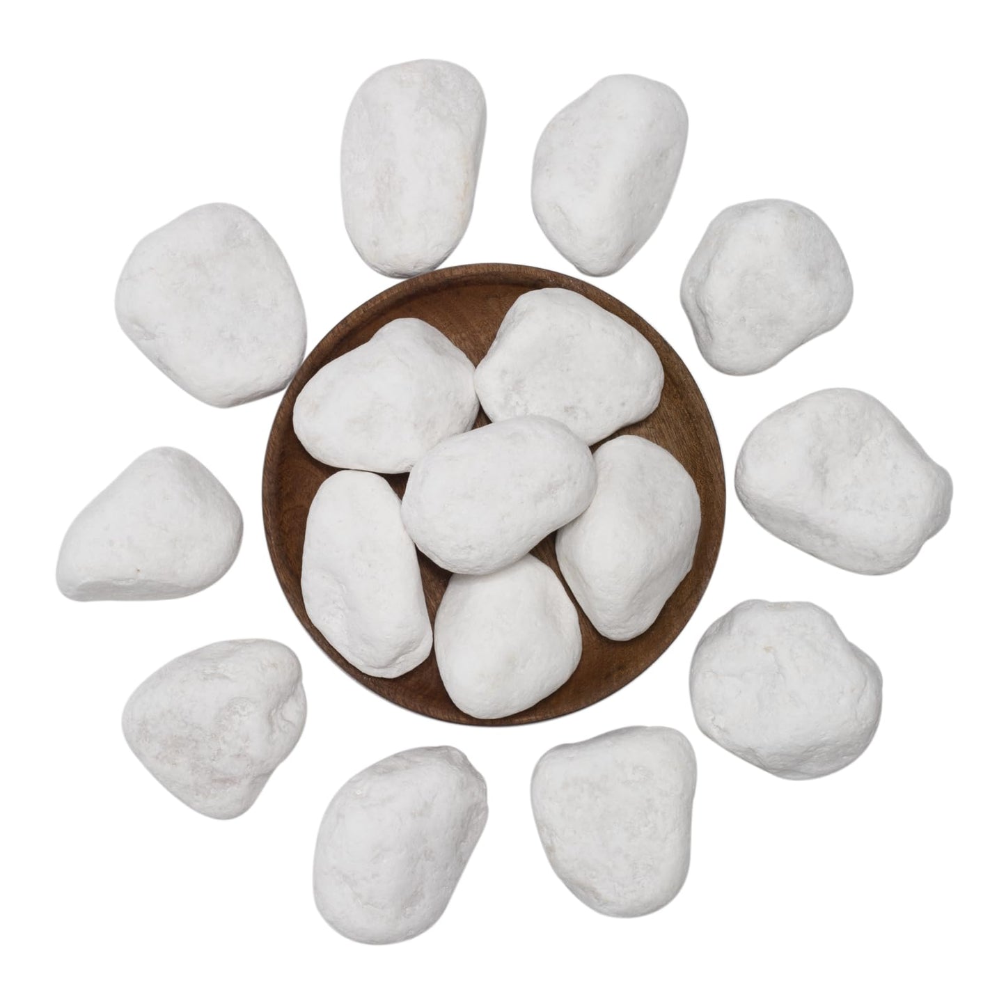 LOOIOOJ White Natural River Rocks, 2-3.5 Inch Decorative Stones for Plants, Garden, and Landscaping – 40LB, Ideal for Fish Tanks, Vases, Crafting, Home Decor, and Outdoor Landscaping