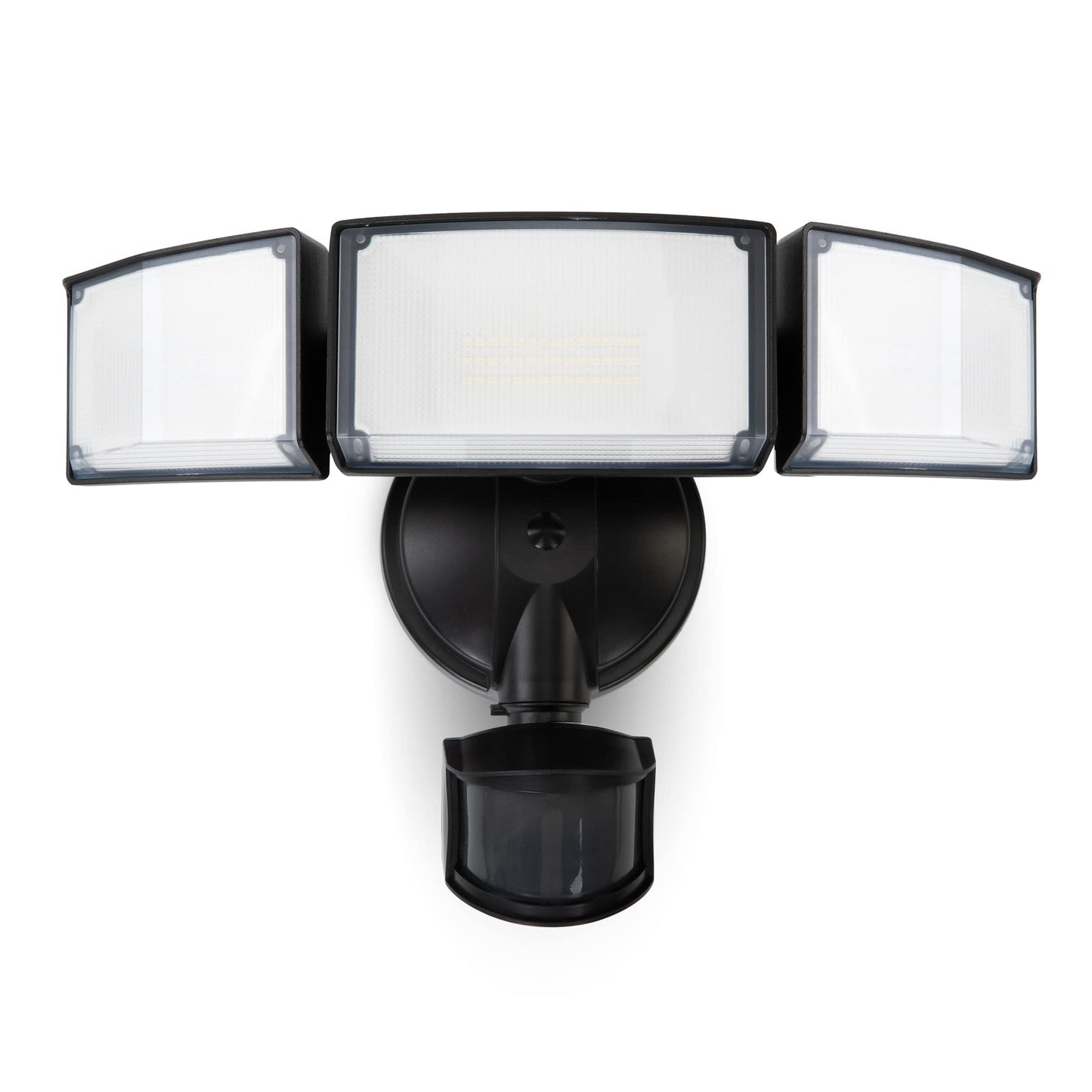 LUTEC 72W 7500LM LED Security Lights Motion Sensor Light Outdoor, 5000K Daylight, IP65 Waterproof, Dusk to Dawn, 3-Head Motion Detected Flood Light for Garage, Yard, Porch(Black)