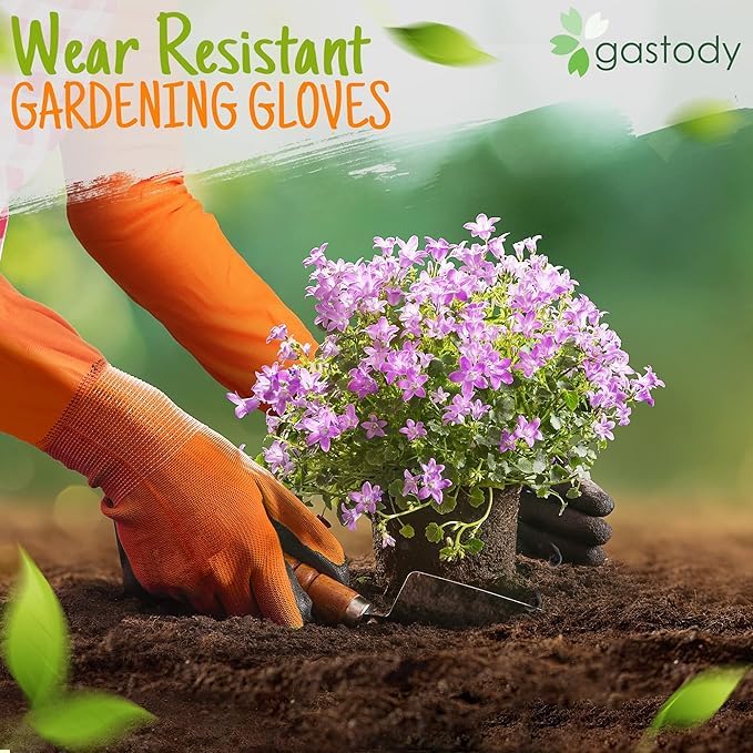 Gastody™ Long Gardening Gloves Women and Men M - Long Sleeve Garden Gloves Multipurpose Heavy Duty Outdoor and Indoor - Long Cuff Garden Gloves - Thorn Resistant Protective Work Rose Pruning Gloves