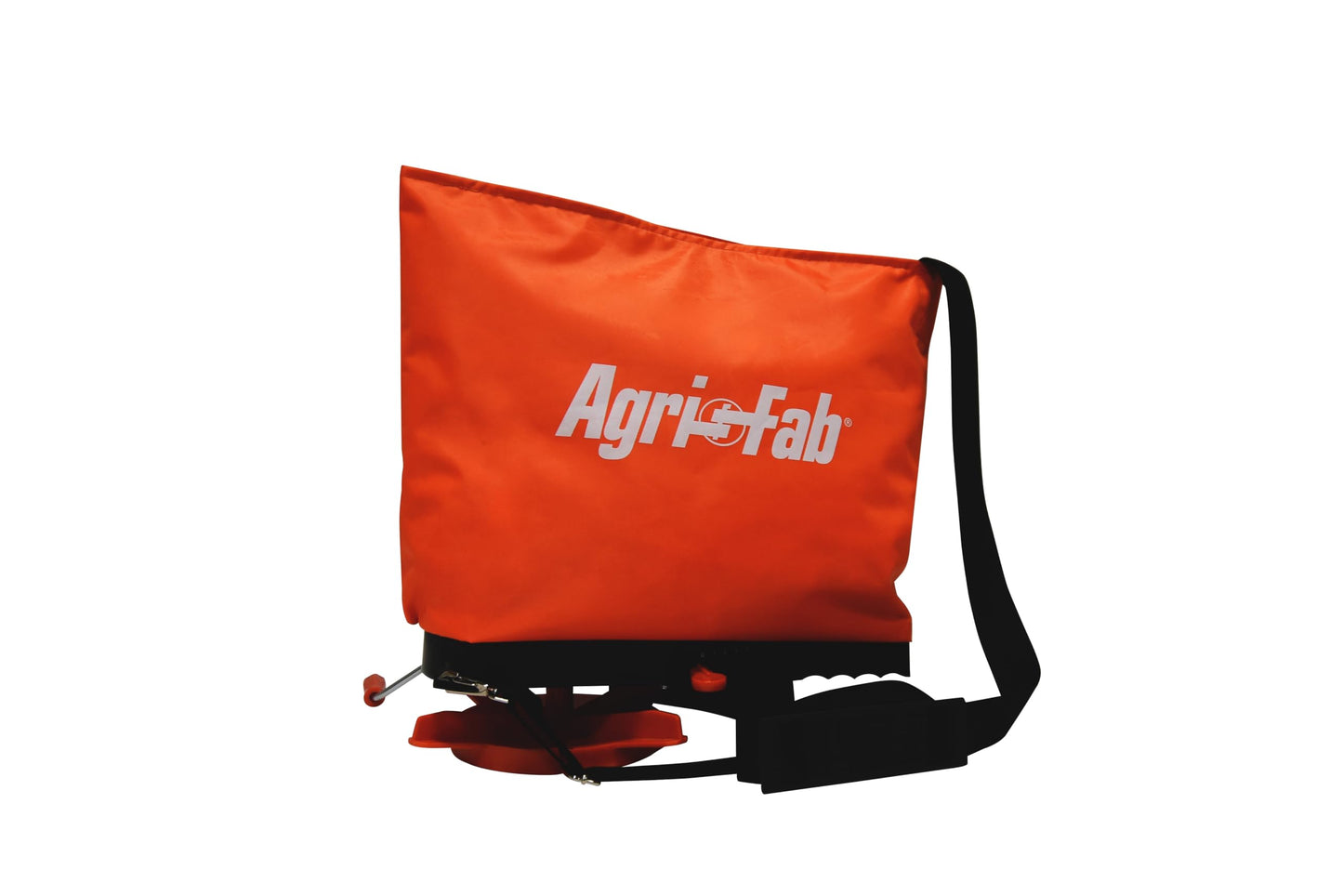Agri-Fab 45-0639 25 lb. Handheld Bag Seeder Spreader with Waterproof Bag, Enclosed Gears, Adjustable Shoulder Strap, Rear Baffle, Orange