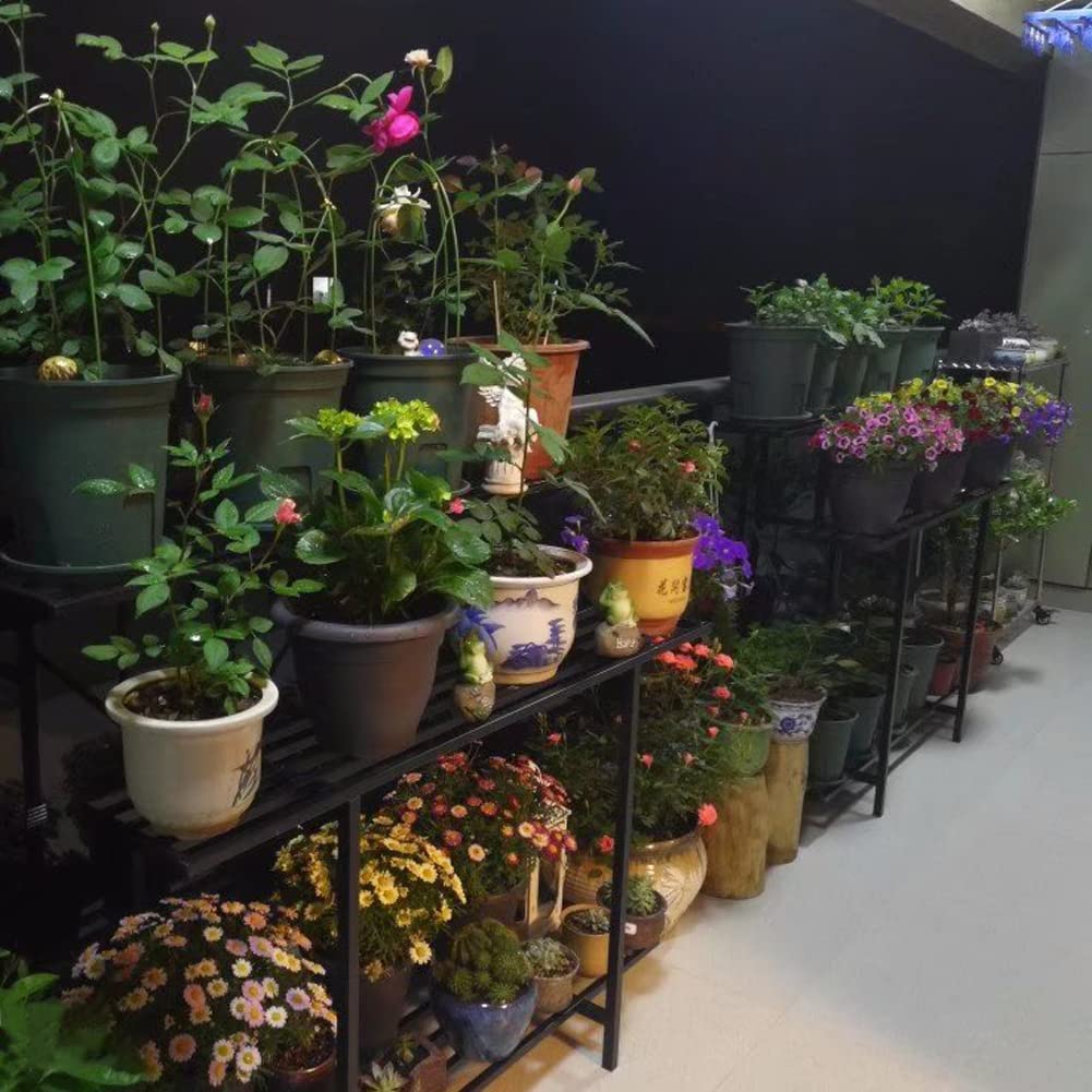 Zhongma 3 Tier Sturdy Plant Stand Space-Saving Heavy Duty Plant Holder for Home Indoor and Outdoor, L35.43 xW17.32 x H39.37 inch, 660 LBS Capacity & Heavy Duty Construction. …