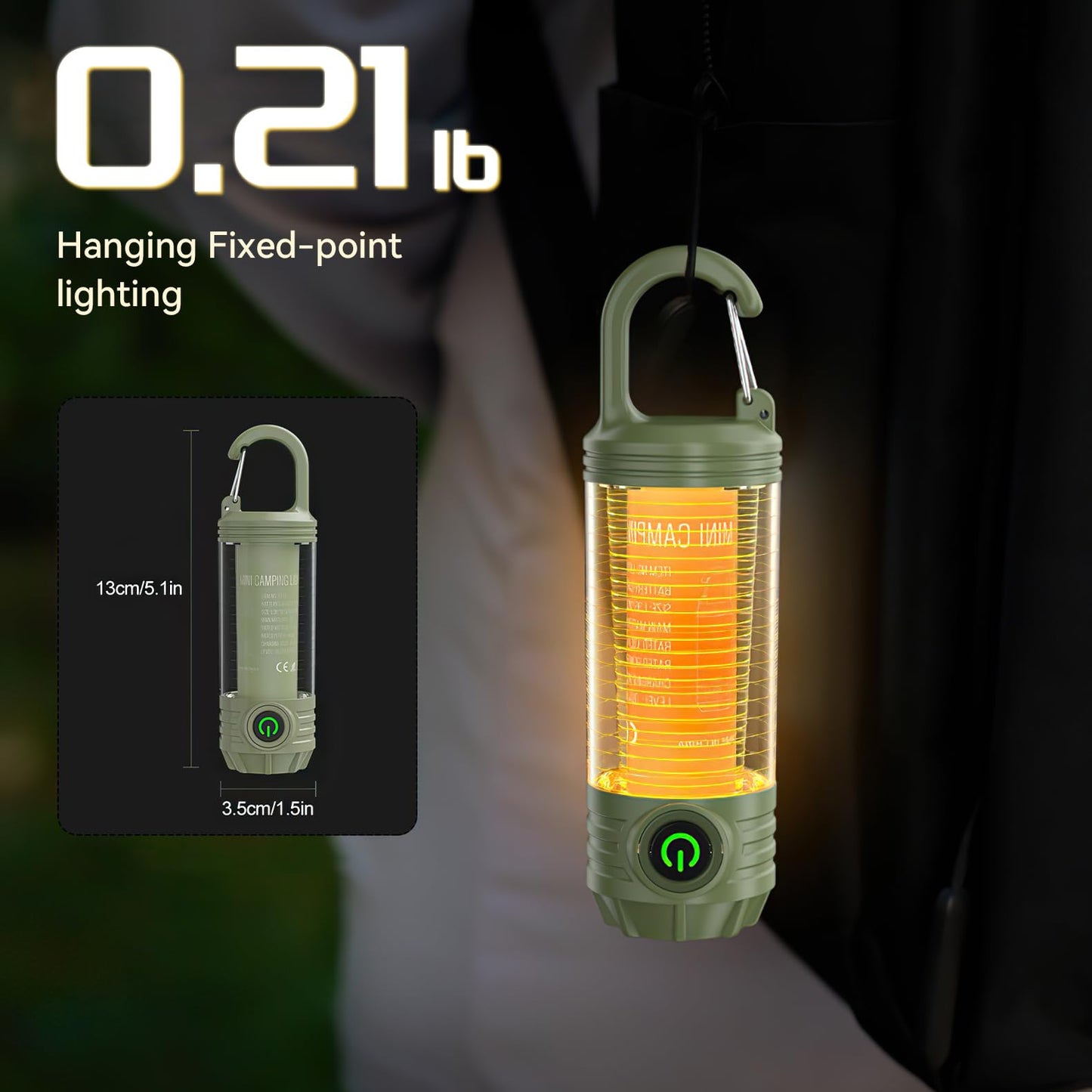Ultra Bright Camping Lantern, 1200mAh Camping Lights with 3 Colors & 4 Brightness, SOS, Max 1500LM, Waterproof Rechargeable Flashlight Lantern for Power