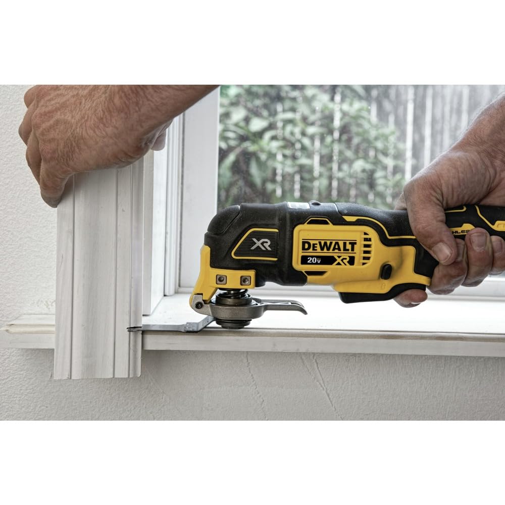 DEWALT 20V MAX XR Oscillating Tool Kit with Blades, 3 Speed Cordless Brushless Multitool, Up to 20,000 OPM, LED Light, Battery and Charger Included (DCS356C1)