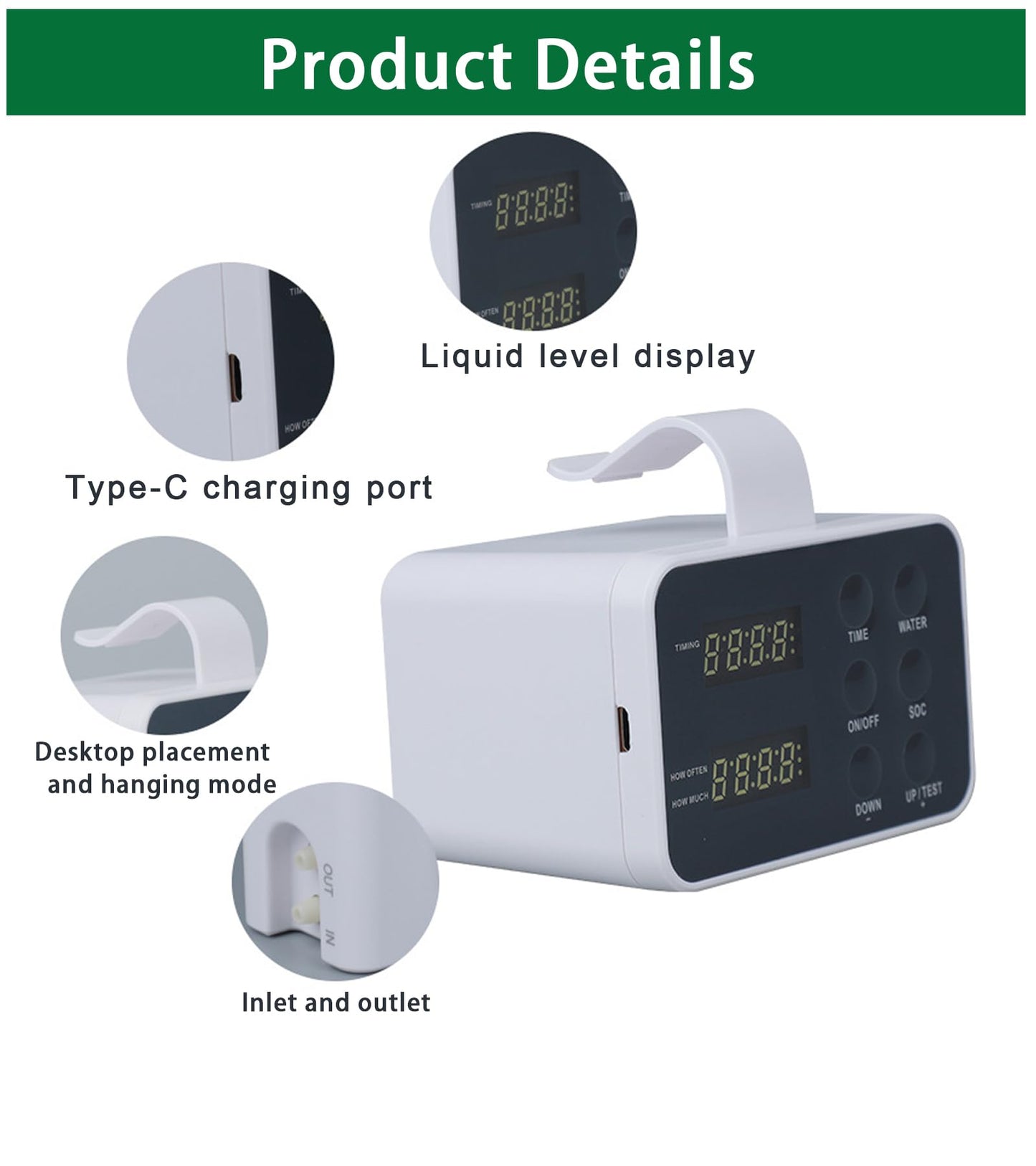 Automatic Plant Watering System, Indoor Self Watering Device with Large Display for 15 Potted Plants, Drip Irrigation System for Vacation