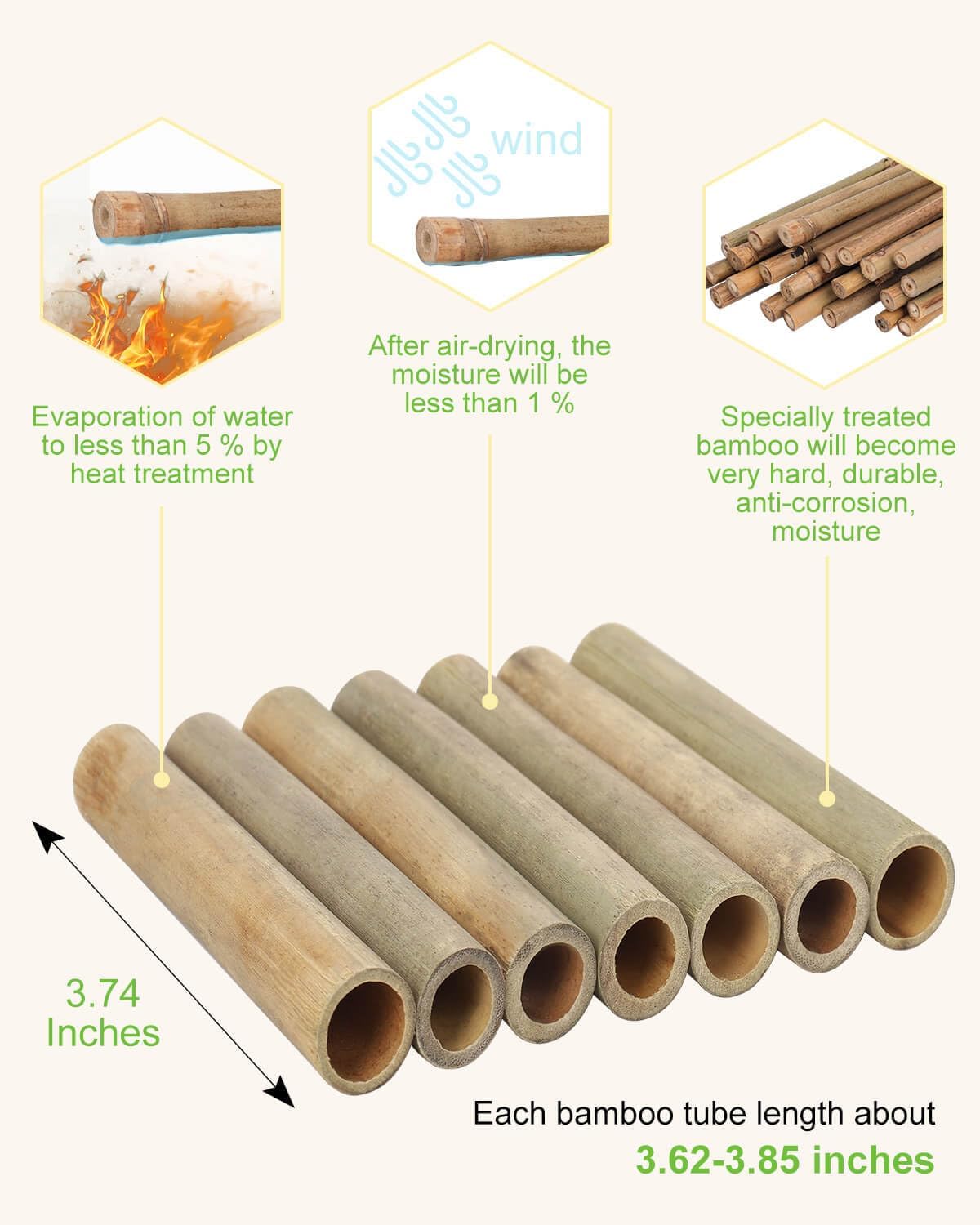 vensovo Mason Bee House - Replaceable Tubes Carpenter Bee Houses Bamboo Bee Hotel Wooden Bee Hive for Pollinating Bees, Outdoors, Carpenter Bees