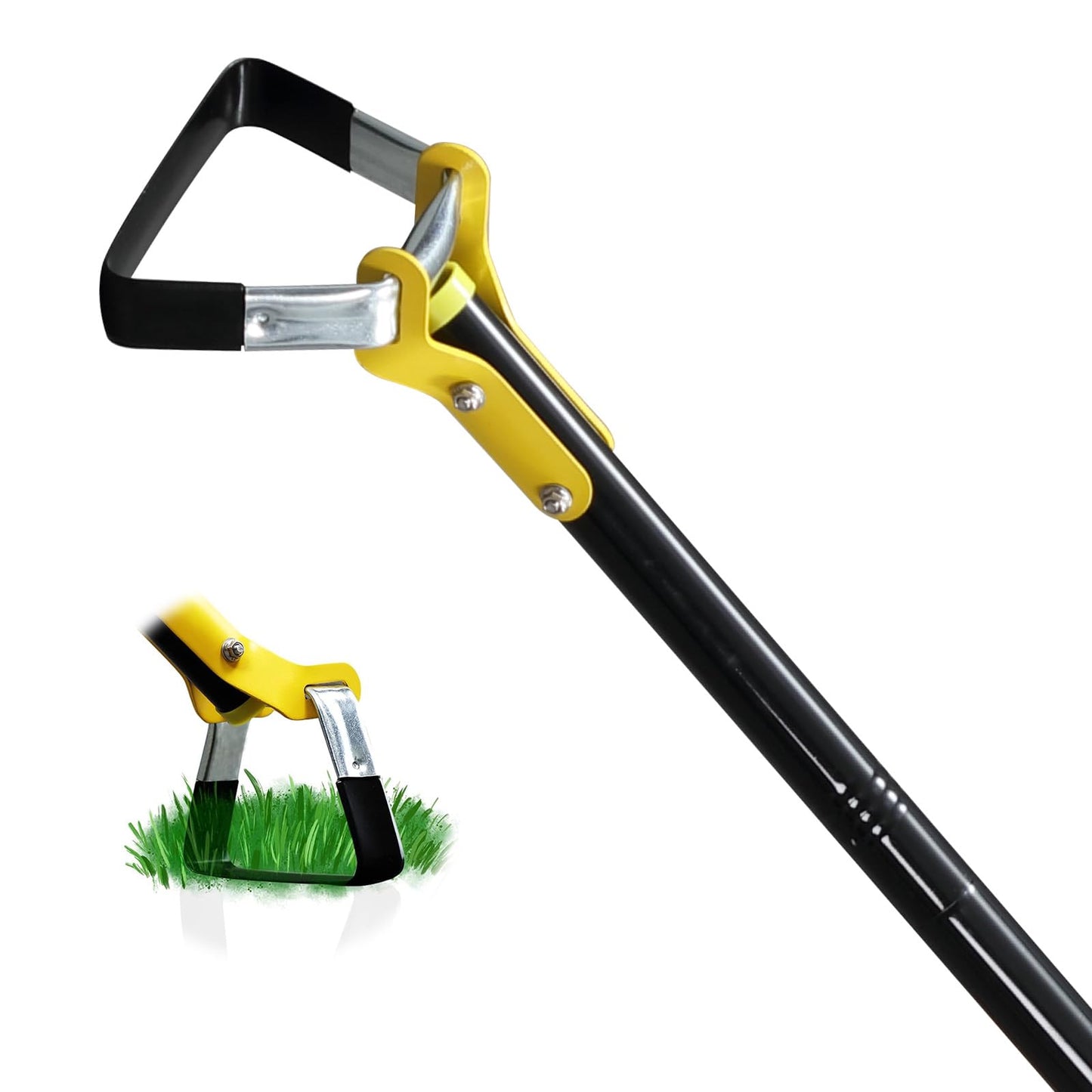 BsBsBest Scuffle Hoe Garden Tool, Stirrup Loop Hoe with 90 Inch Adjustable Long Hand, Great for Weeds in Backyard,Vegetable Garden