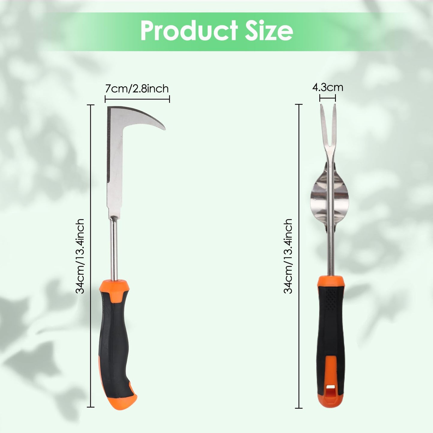 Foyucool Weed Puller Tool, Set of 3, Rubber Handle Weed Remover Tool, Manual Weeder,L-Shaped Weeding Tool, Thickened Stainless Steel Crack Weeder,Planting and Weeding for Garden, Patio