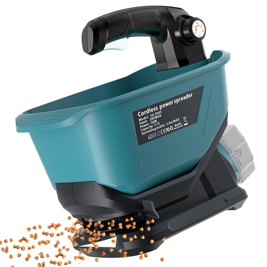 Byutrcfuy Electric Grass Seed Spreader for Makita 18V Battery, Handheld Fertilizer Spreader for Lawn, Portable Granule Spreader for Seed, Feed, Weed, and Salt (Tool Only)