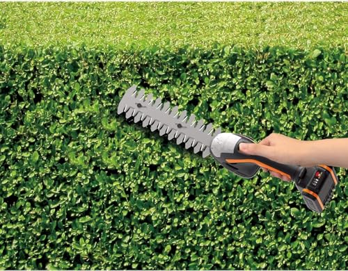 WORX 2 in 1 Cordless Hedge Trimmer, 4" Grass Shear & 8" Shrub Trimmer with 2 Blades, Battery & Charger Included, WG801