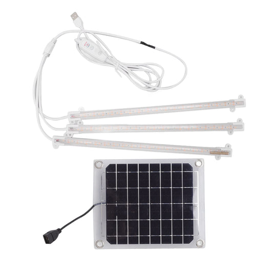 QANYEGN Solar Plant Grow Lamp, LED Plant Grow Light Strip, LED Grow Light for Outdoor Indoor Greenhouse(30W)