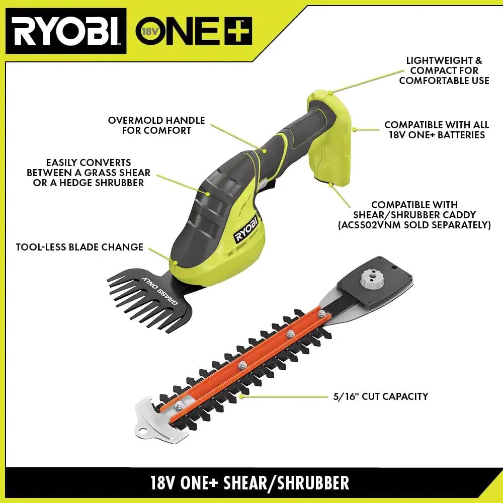 ONE+ 18V Cordless Grass Shear and Shrubber Trimmer (Tool Only)