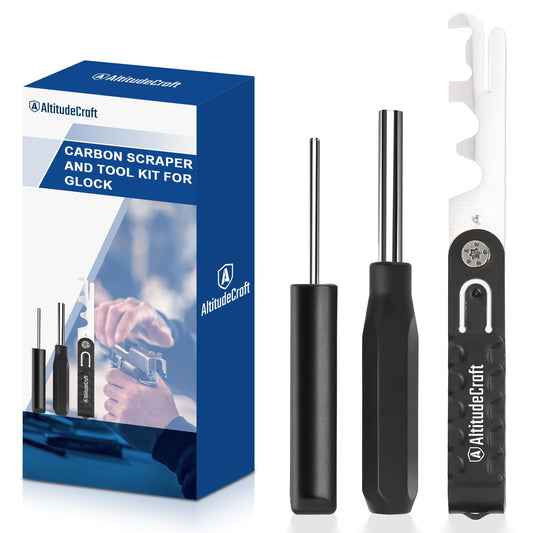 AltitudeCraft Carbon Multi-Scraper and Sight Tool Kit, Carbon Cleaning Tool, Carbon Removal Tool, Front Sight Tool, Includes Disassembly Tool and Pin Punch Tool