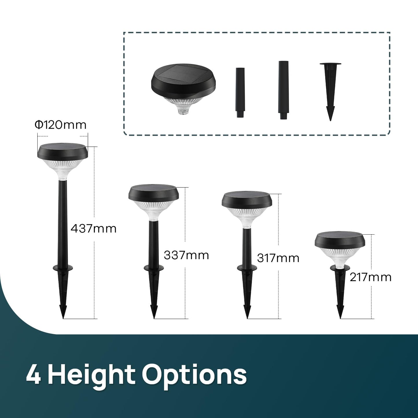 Linkind Solar Lights Outdoor 8 Pack, Solar Pathway Lights, Warm White Landscape Path Lights Waterproof for Walkway Yard Garden Driveway Use