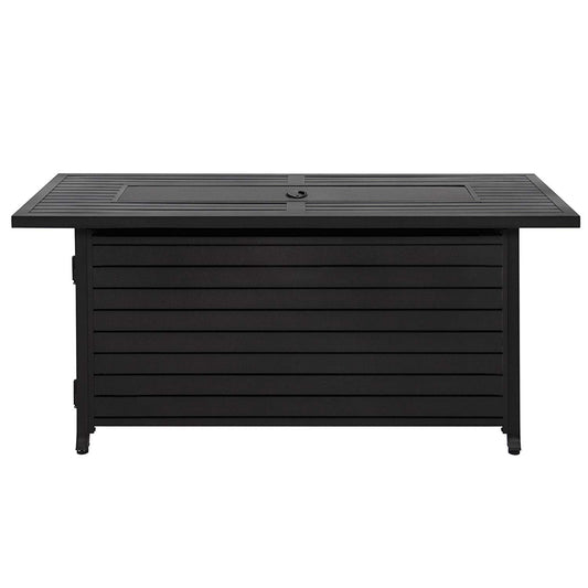 Hiland AFP-RT Propane 50,000 BTU Fire Pit, Retangular, Matte Black