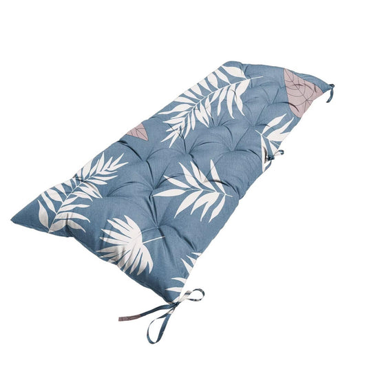 TESICA 40 x 20 Inch Indoor Outdoor Bench Cushion Waterproof Patio Furniture Cushions Garden Sofa Settee Couch Printed Swing Pads Blue Grey
