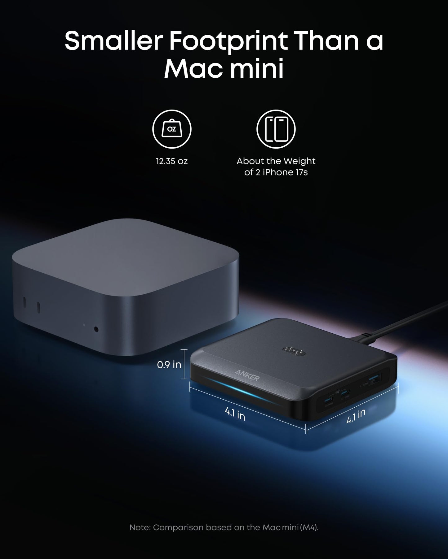 Anker Charging Base, 150W Max Charging for 4 Devices, Works with Prime Power Banks with Pogo Pin, for MacBook Pro/Air, Dell, iPhone 17/16 Series, Samsung, and More (Power Bank Not Included)