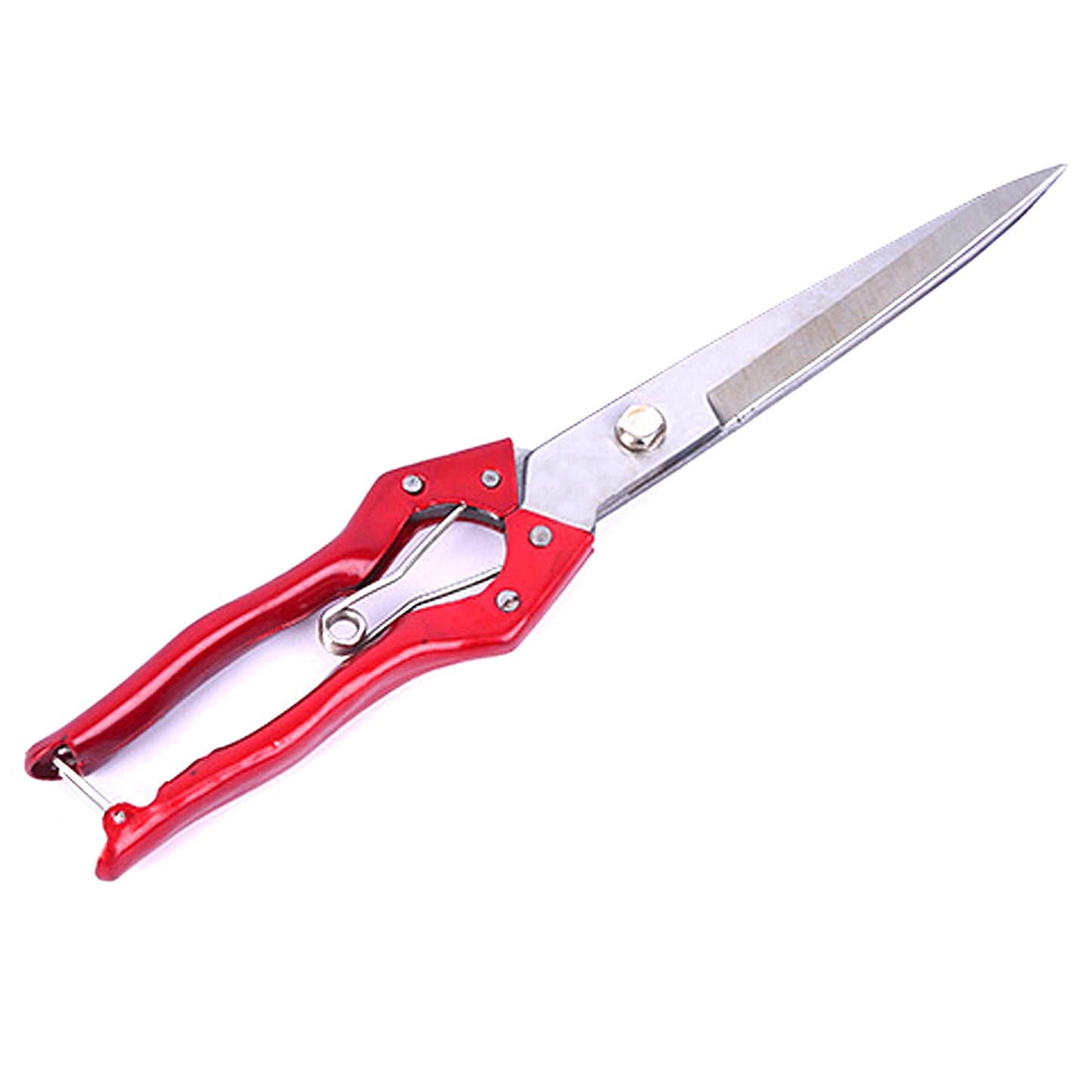 Grass Sheep Shear - Coated Wear-Resistant Handle, Manganese Steel Double-Edged, Strong Spring Suitable For Manual Shearing of Cow, Sheep, and Horse Hair (Red 12.6 inches)