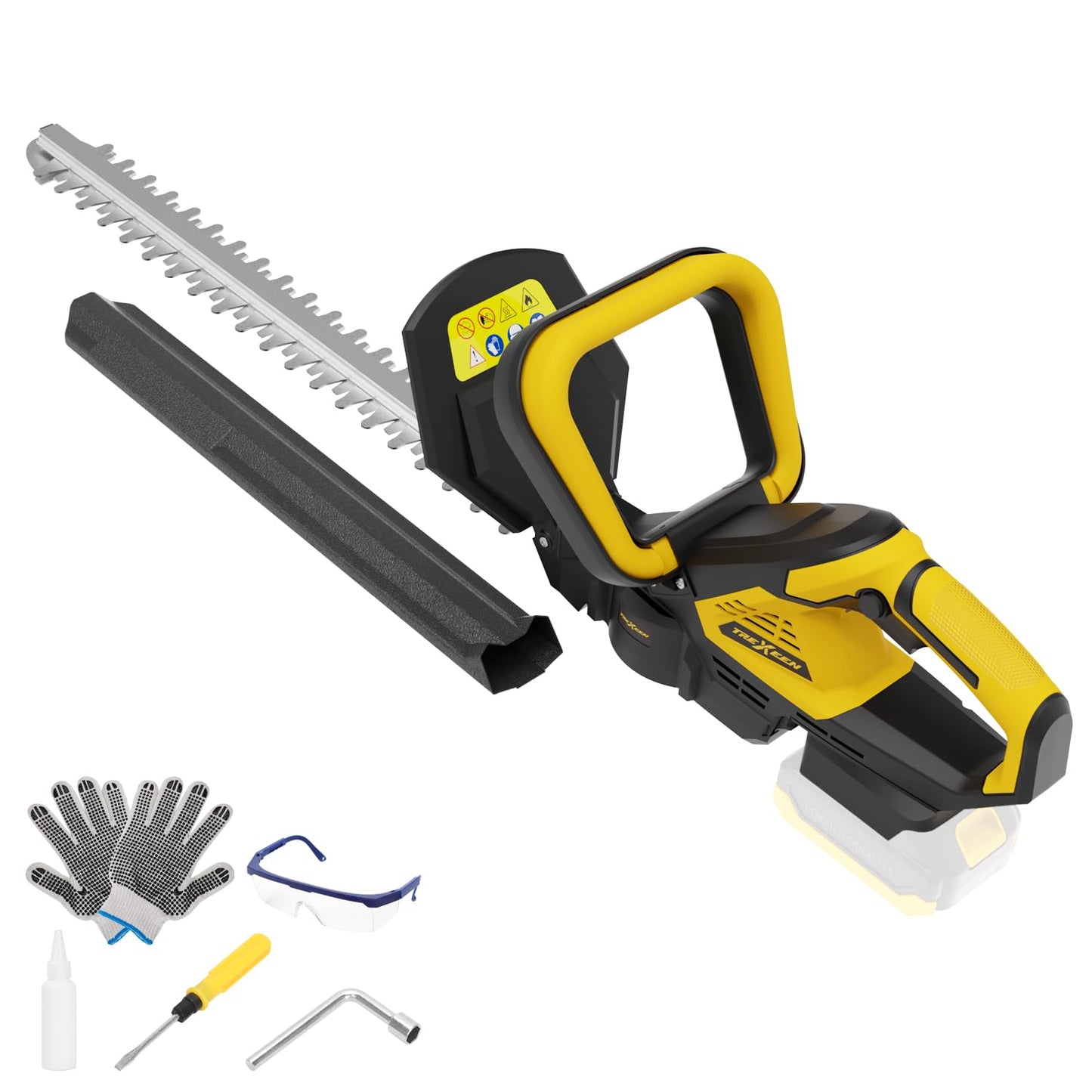Hedge Trimmer for Dw 20V Battery,Hedge Trimmer Cordless with 22'' Dual-Action Blade and 3/5'' Cutting Capacity,1600RPM& Safety Lock (Battery Not Included)