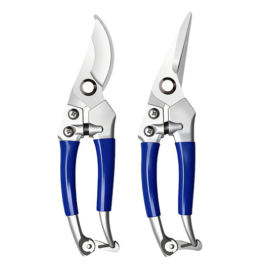 Garvee 2 Pack Pruning Shears for Gardening, Trimming Scissors Set Garden Shears Branch Cutter Garden Bypass Lopper and Tree Trimmer Tree Pruner Garden Shears for Gardening