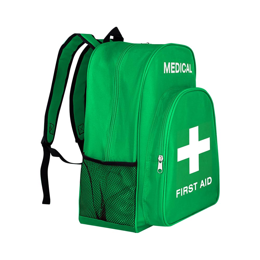 PAXLAMB Red First Aid Bags Empty First Aid Backpack Empty Medical Storage Bag for First Aid Kits Pack Emergency Hiking Backpacking Camping Cycling Riding Climbing Travel Car (Green)