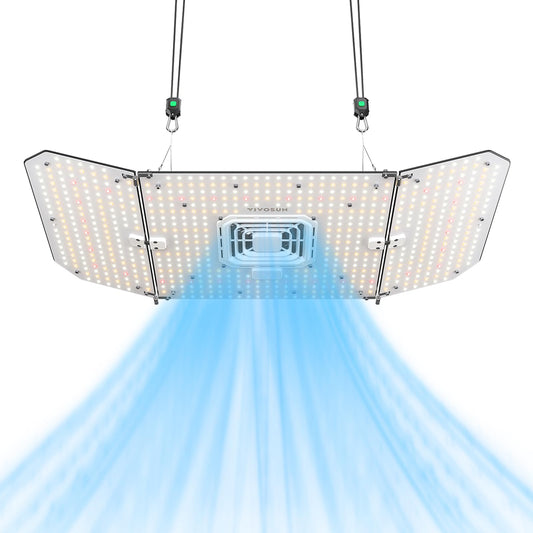 VIVOSUN AeroLight Wing AW200SE, LED Grow Light 200W with Integrated Circulation Fan, Compatible with App, Used with Growhub Controller E42A/E25 to Achieve More Functions for 2x4/3x3 Grow Tent