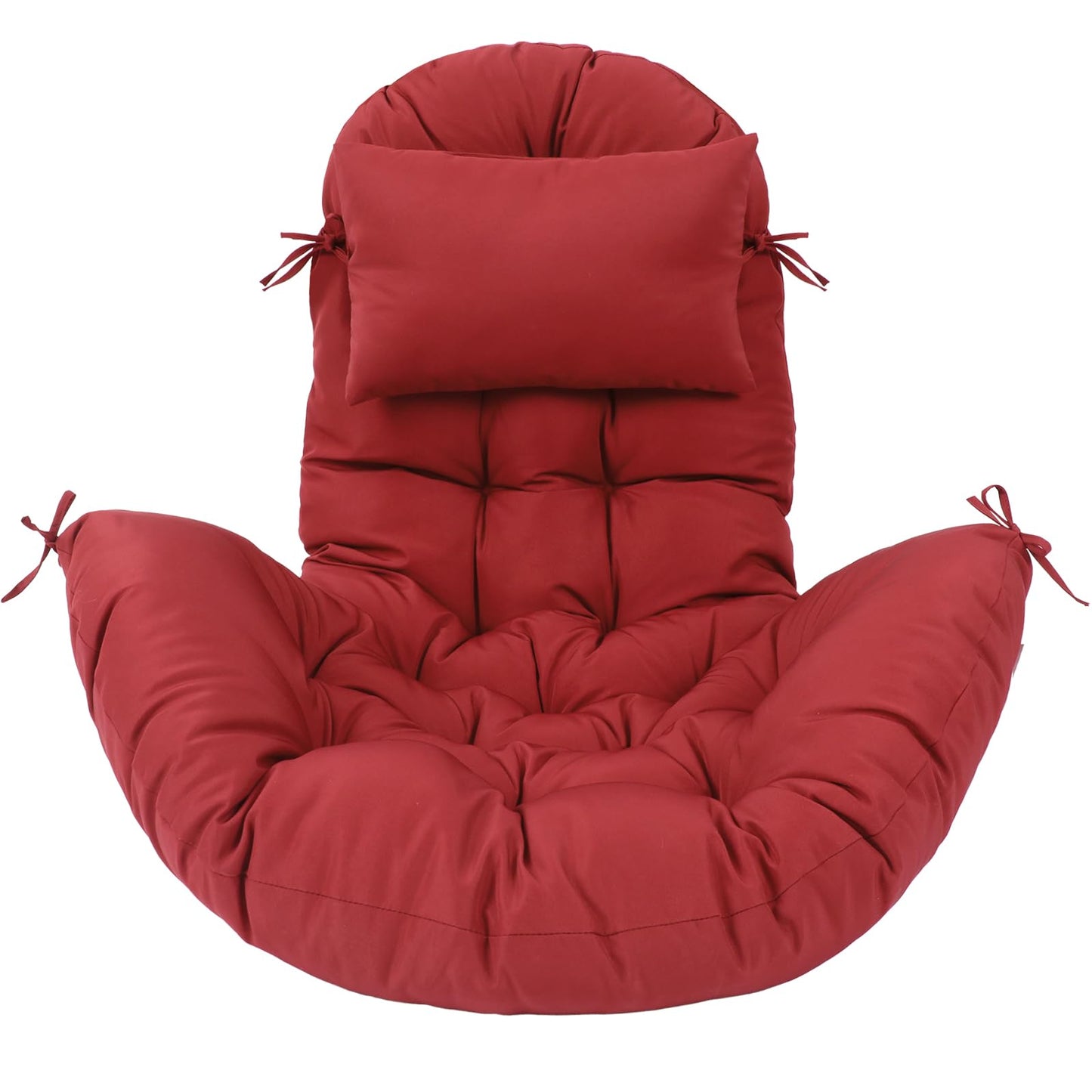 Tudomro Egg Chair Cushion Filling 2.58 kg Replacement Rocking Wicker Chair Cushions High Back Swing Hammock Egg Hanging Cushion Thicken for Indoor Outdoor Patio(Red,1 Pcs)