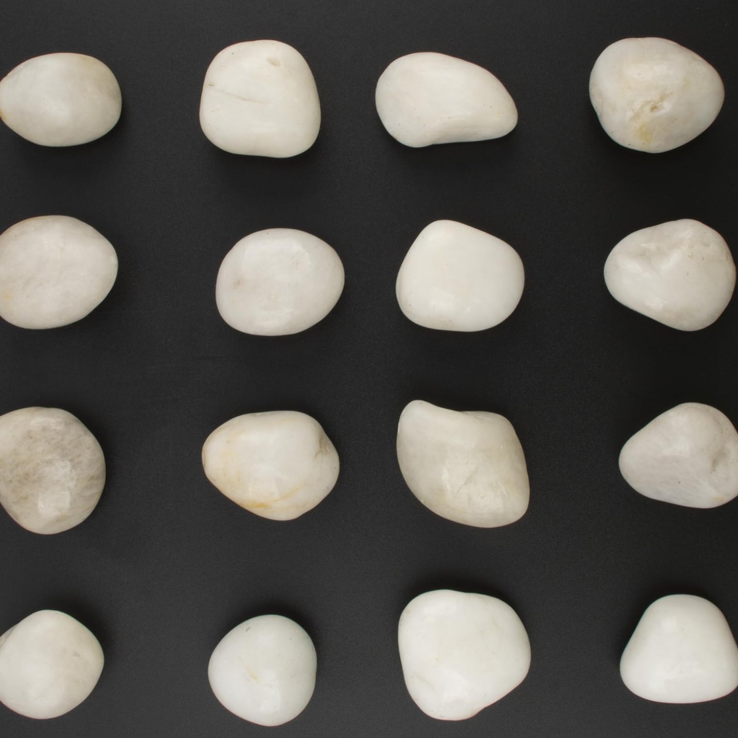 LOOIOOJ 20lbs River Rocks - 1-2Inch Decorative Rocks for Potted Plants, River Rocks for Aquariums, and White Rocks for Landscaping (Weight : 20 LB, White)