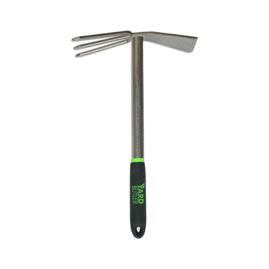 Yard Butler ITT-4T Terra Tiller Hand Cultivator - Essential Gardening Tool for Yardwork - Power-Coated Steel Construction - Comfortable Grip - Long-Lasting - Rust-Resistant