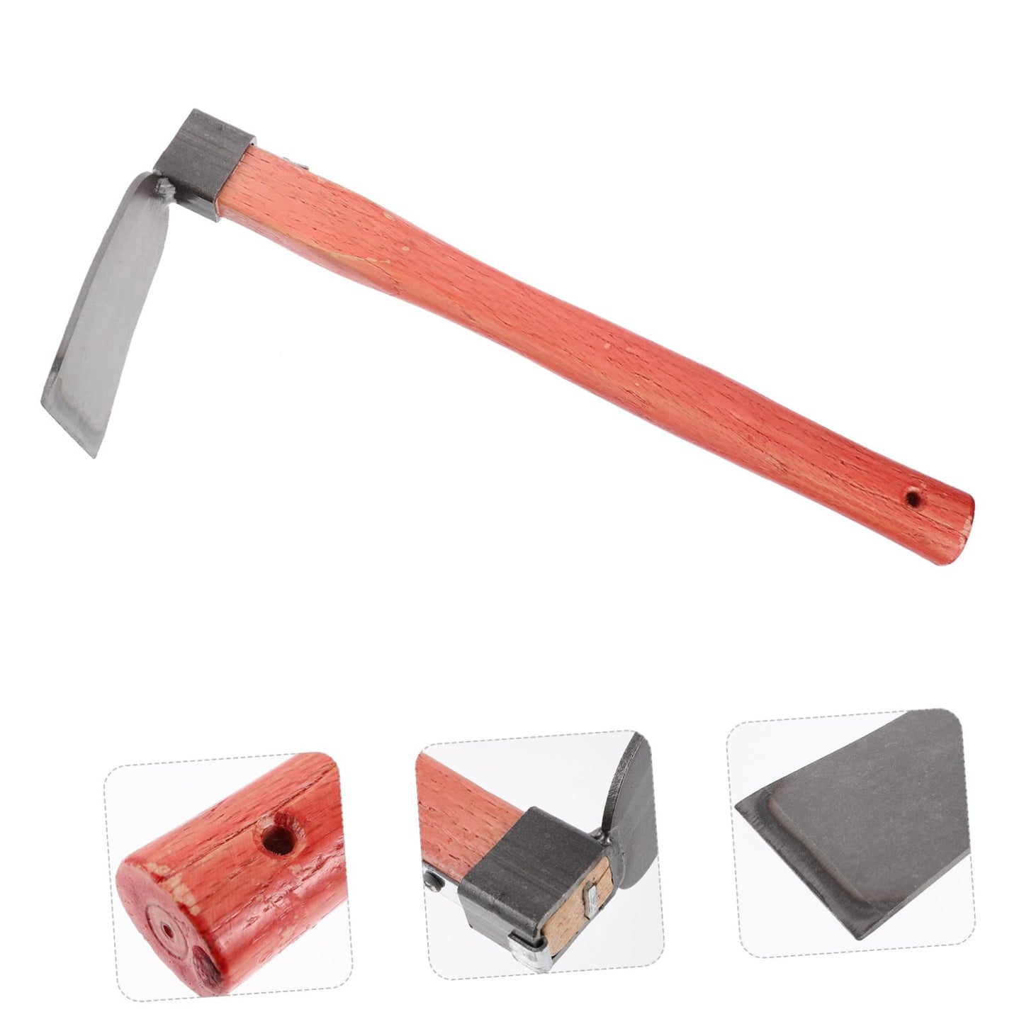 Yardwe Wooden Handle Gardening Hoe Soil Turning Tool for Efficient Weeding and Farming Lightweight Construction for Flower and Vegetable Cultivation
