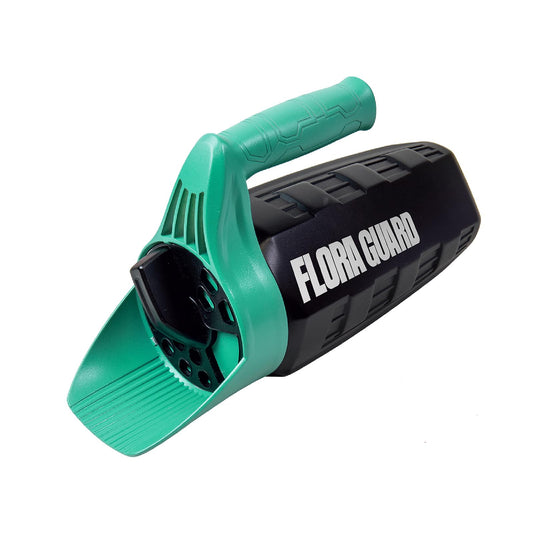 FLORA GUARD Hand Seed Spreader for Lawn, Adjustable Handheld Grass Seed & Fertilizer Spreader, Multipurpose Shaker for Salt, Ice Melt & Garden Seeding, Lightweight (30 oz)