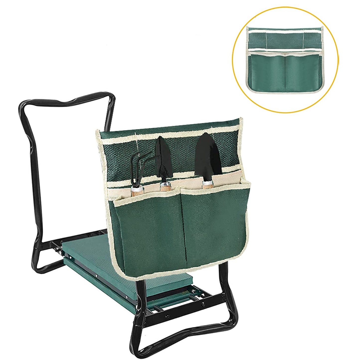 TJHSM Multifunctional Garden Kneeler & Seat - Heavy Duty Folding Kneeling Bench with Handles, Ideal for Gardening and Sitting - Perfect Garden Stool for Seniors Women