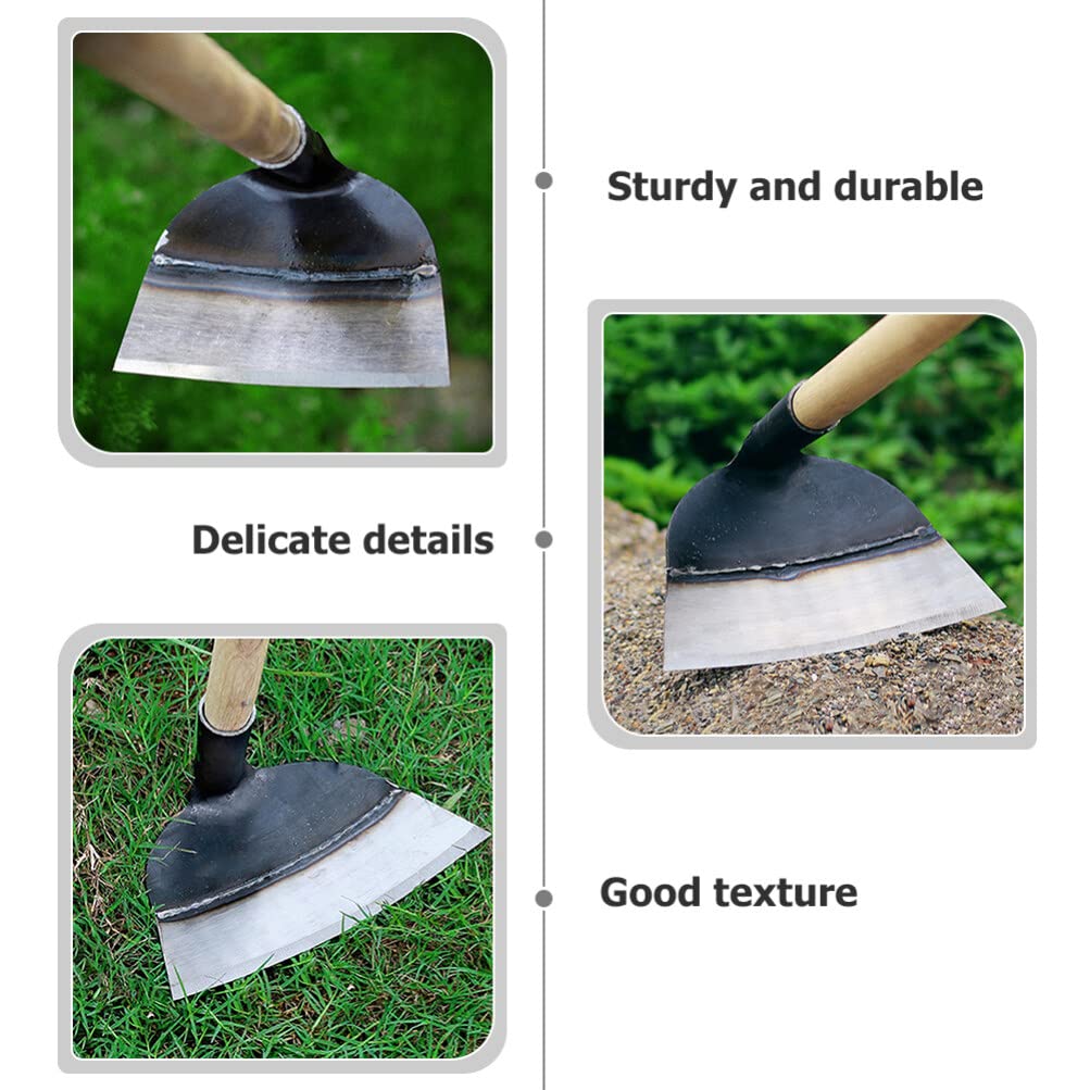DOITOOL Heavy Duty Garden Hoe Tool Solid Steel Hand Hoe for Weeding Digging Soil Loosening and Planting in Backyard and Farm