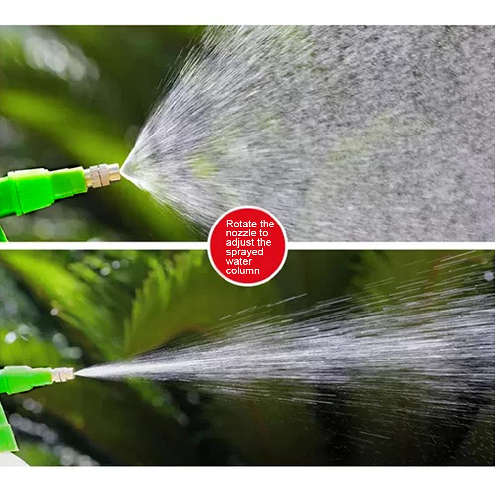 JoyTube Garden Pump Sprayer 68 oz/0.5 Gallon Hand Held Pressure Bottle Brass Adjustable Nozzle Large Capacity Water Weed Flower Plant Mister Lawn Home Washing Spray 2L (Green)
