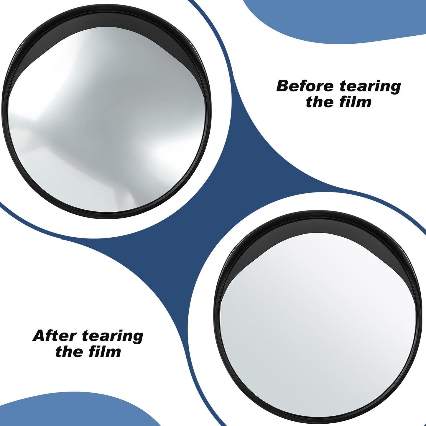 Maitys 2 Pcs Convex Mirror Acrylic Safety Security Corner Mirror Adjustable Wide View with Bracket for Garage Blind Warehouse(24 Inch)