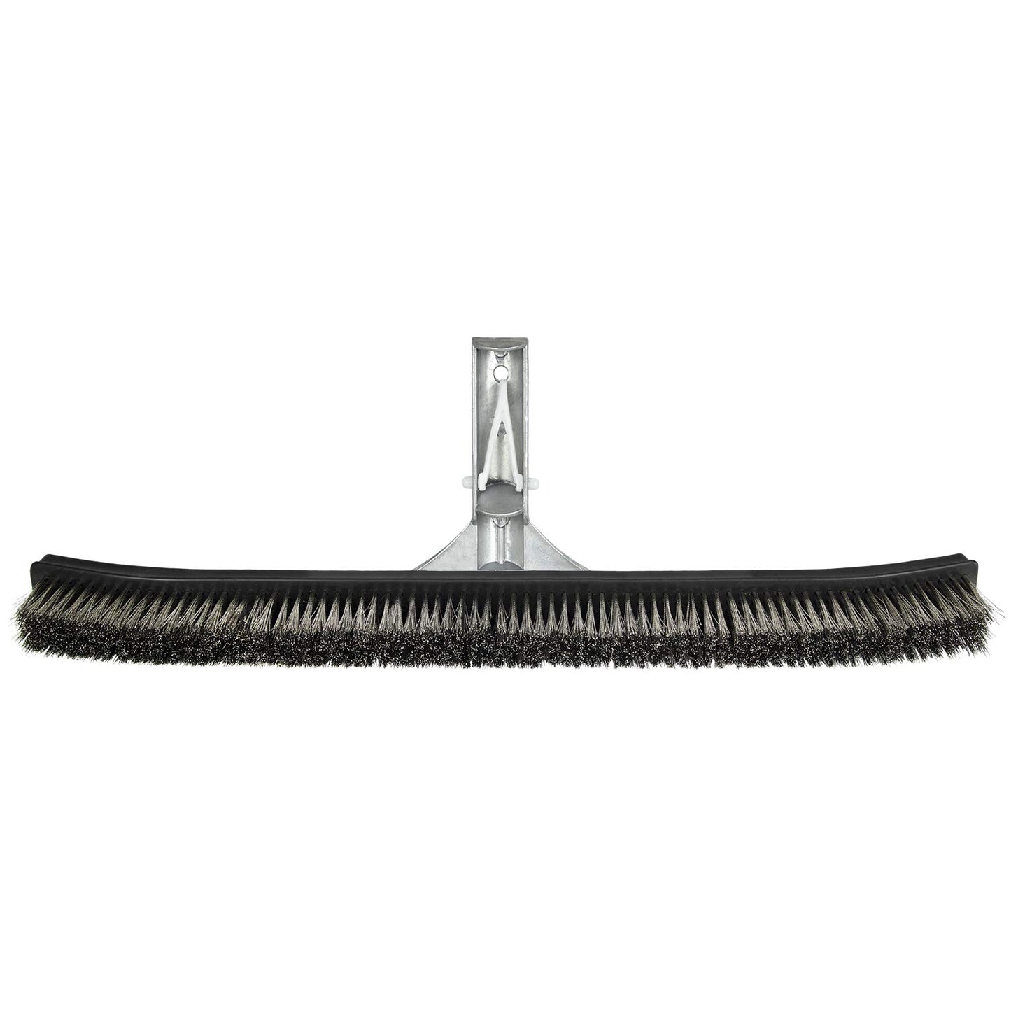 Poolmaster 18-Inch Stainless Steel Pool Algae Brush, Heavy-Duty Aluminum Back, for Gunite Concrete Pools and Spas, Wide Head for Fast Wall and Floor Cleaning