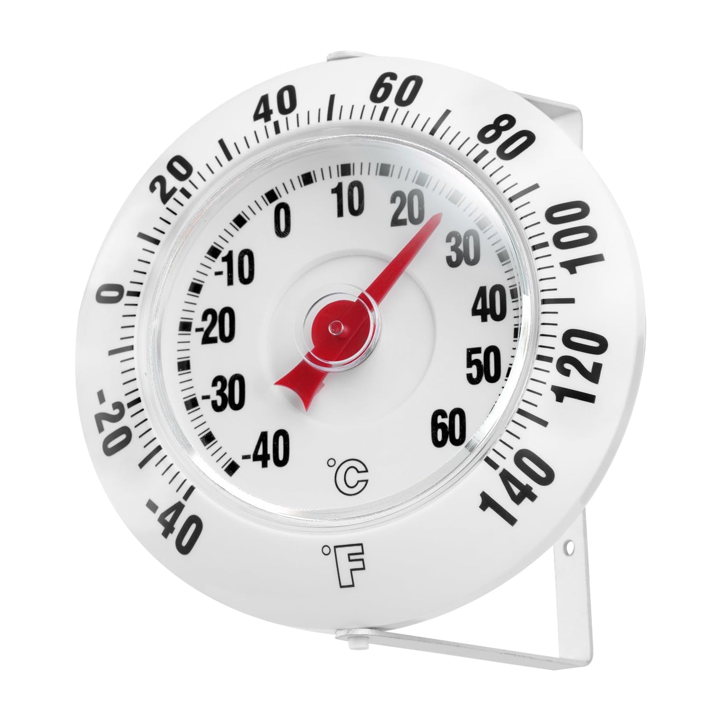 SPOROLWE Outdoor Thermometer for Patio with 360° Swivel Bracket, 5.5" Decorative Wall Mounted Garden Thermometer No Battery Needed, Large Bold Numbers Dial for Tree, Greenhouse, Barn, -40 to 140℉