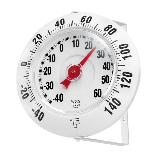 SPOROLWE Outdoor Thermometer for Patio with 360° Swivel Bracket, 5.5" Decorative Wall Mounted Garden Thermometer No Battery Needed, Large Bold Numbers Dial for Tree, Greenhouse, Barn, -40 to 140℉