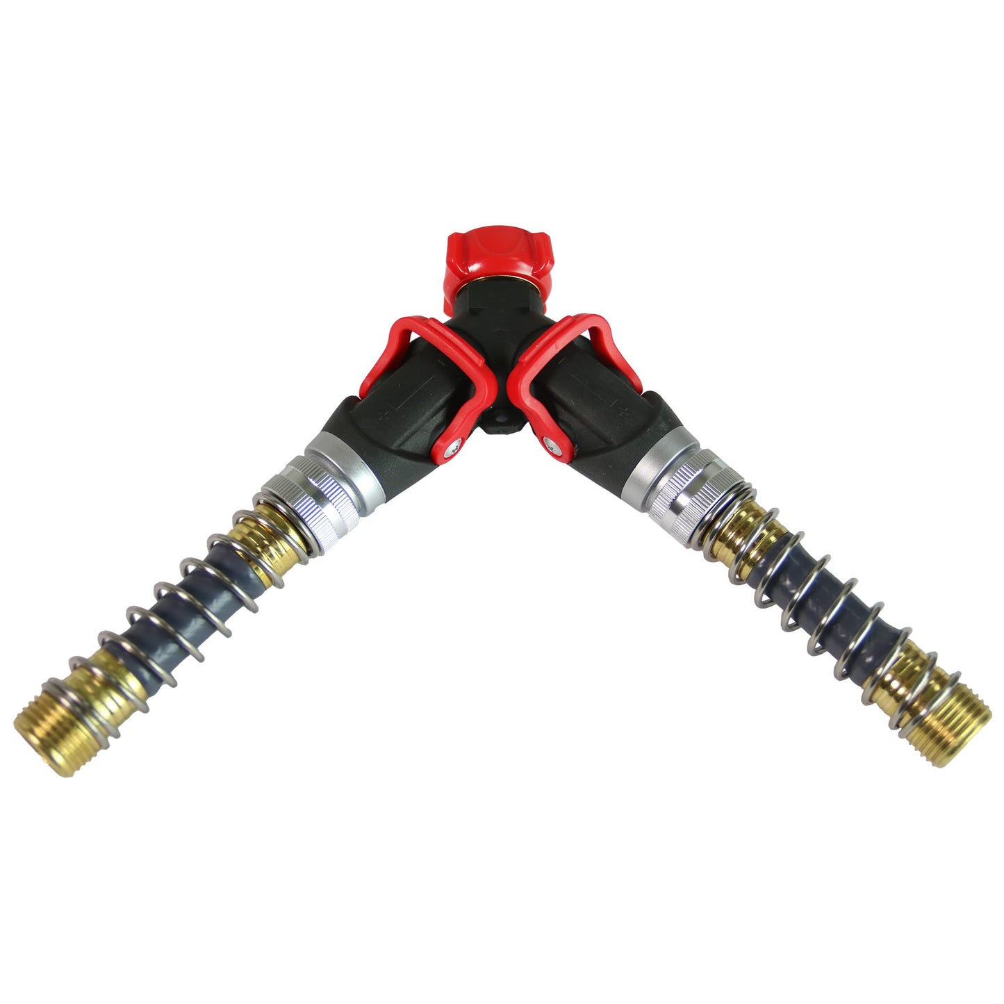 Chapin 6-9482: Deluxe 2-Way Shutoff Hose Connection with Kink-Free Extensions, Fits Standard Garden Hoses, Metal and Plastic Construction with Shut-Off Valves, Leak-Free, Dual Water Flow