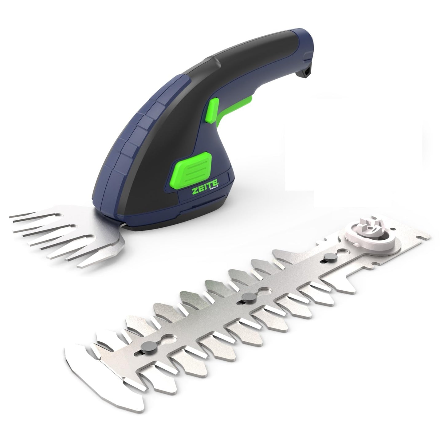 ZEITE 7.2V Grass Shear & Shrubbery Trimmer, 2-in-1 Cordless Grass Cutter and Mini Hedge Trimmer, Rechargeable Li-ion Battery and Charger,Long Handle,Versatile Garden Tool for Grass & Bush Trimming