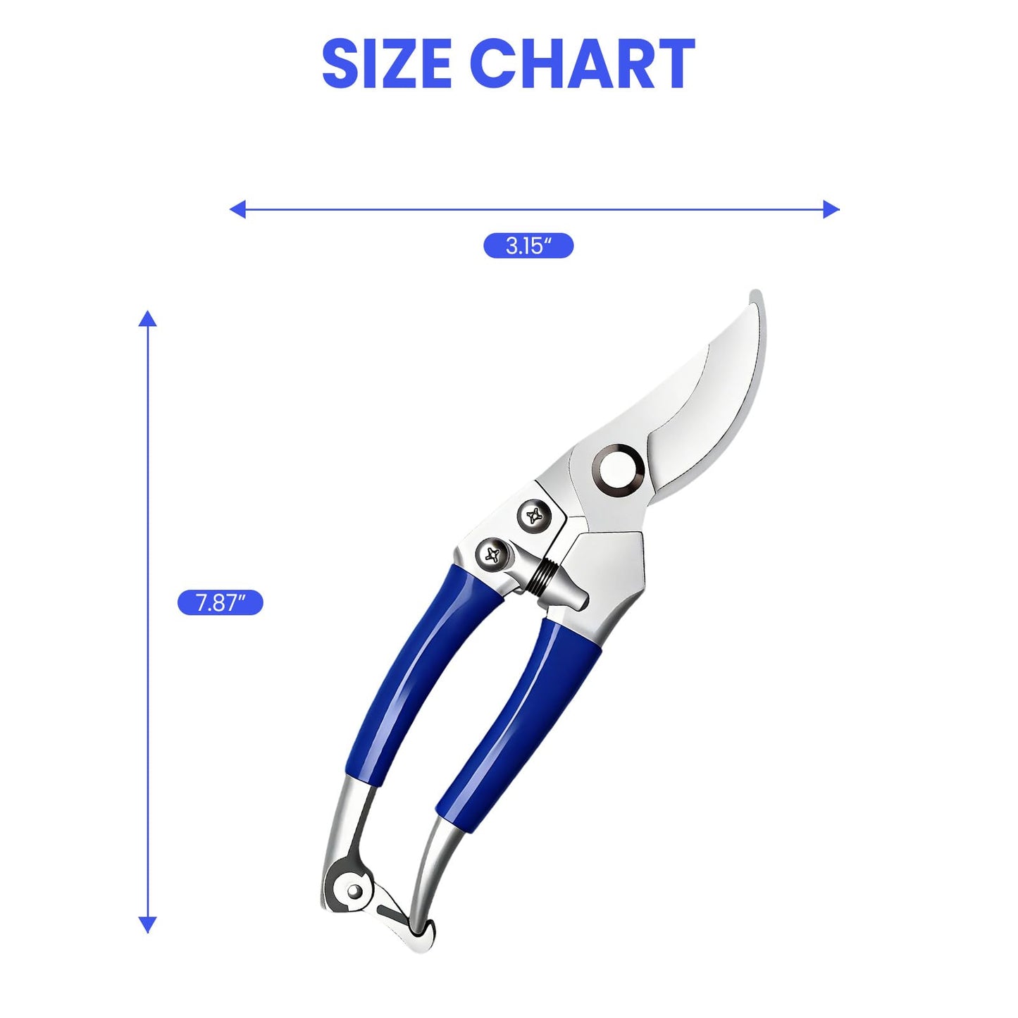 Garvee 2 Pack Pruning Shears for Gardening, Trimming Scissors Set Garden Shears Branch Cutter Garden Bypass Lopper and Tree Trimmer Tree Pruner Garden Shears for Gardening
