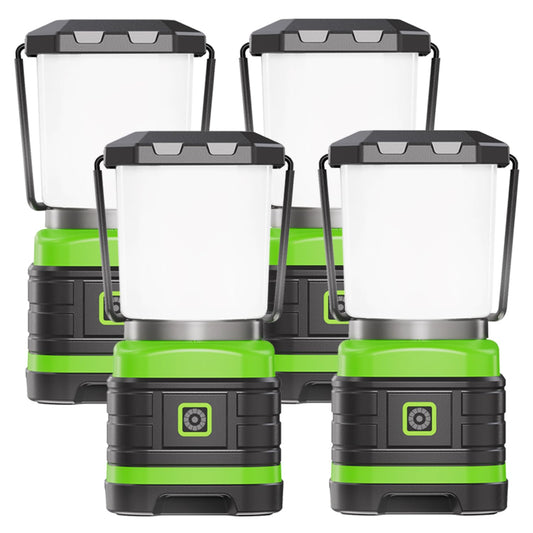 Lichamp LED Camping Lantern, Battery Powered LED Lights Camping Essentials, Portable Lanterns Flishlights for Emergency, Hurricanes, Outdoor Hiking, Power Outages, Survival Gear and Home Use, 4 Pack