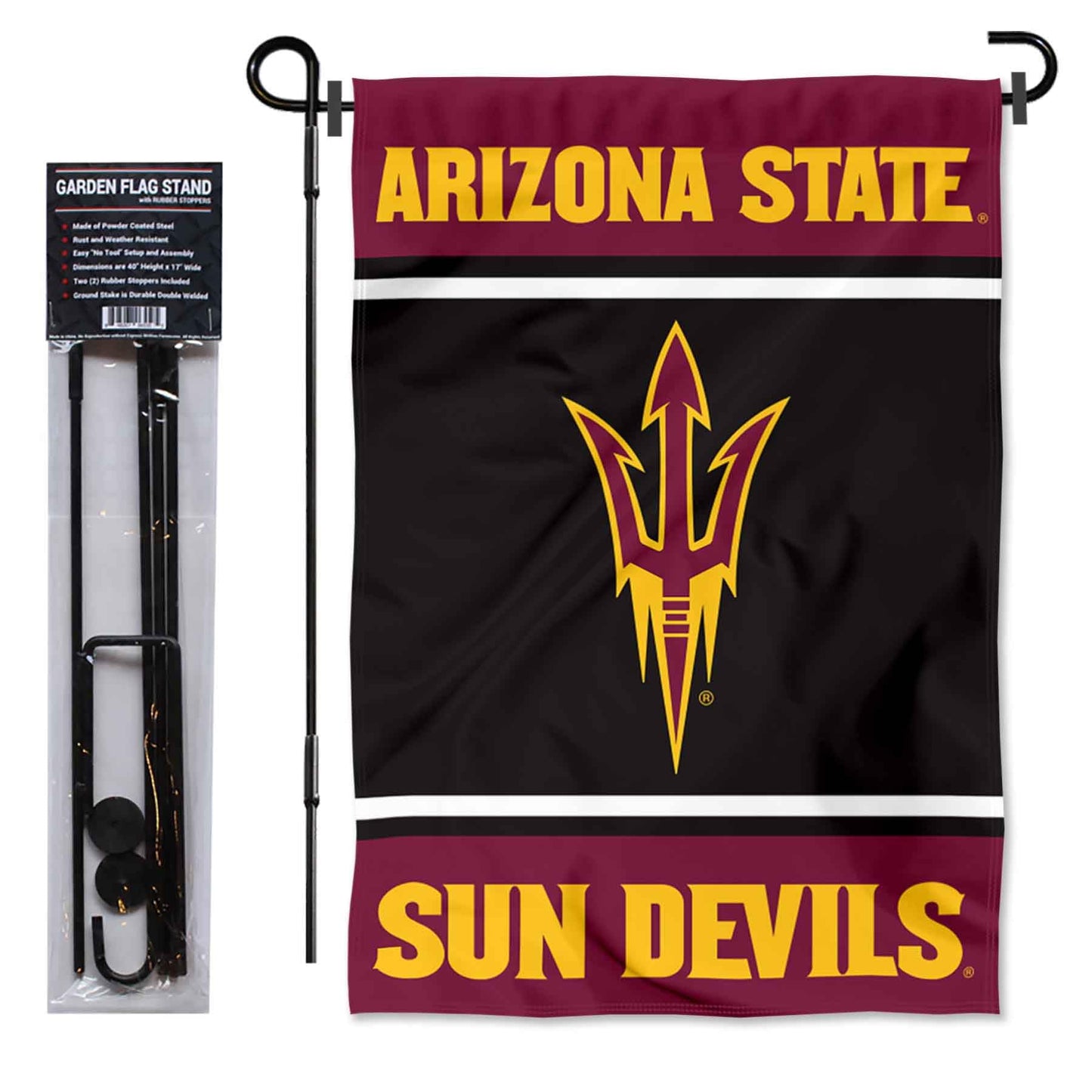 Arizona State Sun Devils Garden Flag with Stand Holder