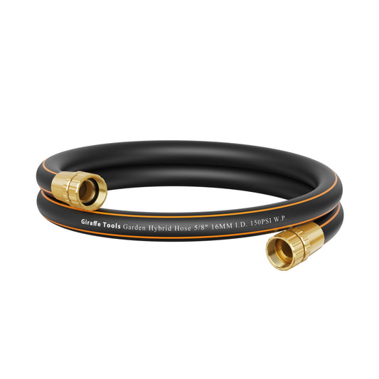 Giraffe Tools Leader Hose 6ft x 5/8", Short Water Hose for Hose Reel Connecting, Lightweight, Flexible with Female Female Fittings
