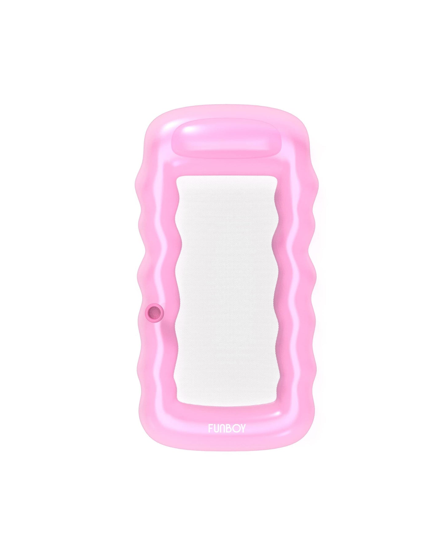FUNBOY Giant Inflatable Luxury Clear Pink Mesh Lounger Water Hammock Pool Float, Perfect for a Summer Pool Party