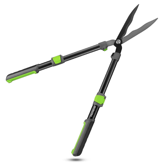 WORKPRO Extendable Hedge Shears, 25"-33" Manual Hedge Clippers, Professional Bush Cutter, Gardening Pruners Scissors, Hedge Trimmers, Shears Gardening Tools for Pruning Borders & Shrubs